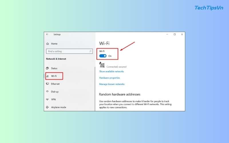 Hướng dẫn cách cài WiFi cho laptop Dell đơn giản nhanh chóng Bật trạng thái Wifi chuyển On
