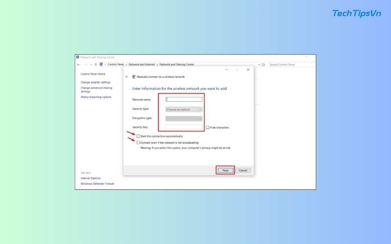 Hướng dẫn cách cài WiFi cho laptop Dell đơn giản nhanh chóng Chọn Start this connection automatically