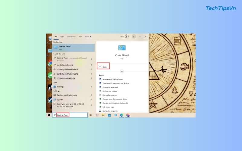 Hướng dẫn cách cài WiFi cho laptop Dell đơn giản nhanh chóng Nhập từ khóa Control Panel