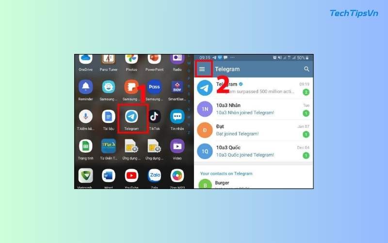 Hướng dẫn bảo mật Telegram để tránh rò rỉ thông tin cá nhân Truy cập vào ứng dụng Telegram