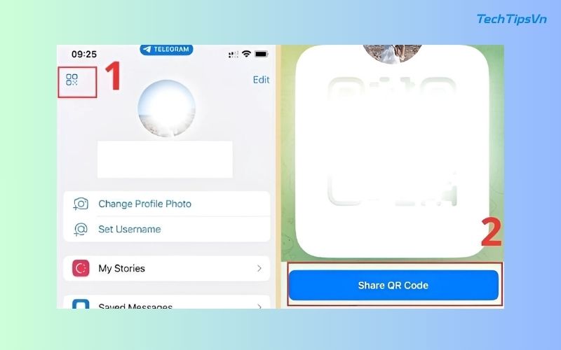 Top 4 cách kết bạn trên telegram dành cho người mới bắt đầu Nhấn vào biểu tượng QR code