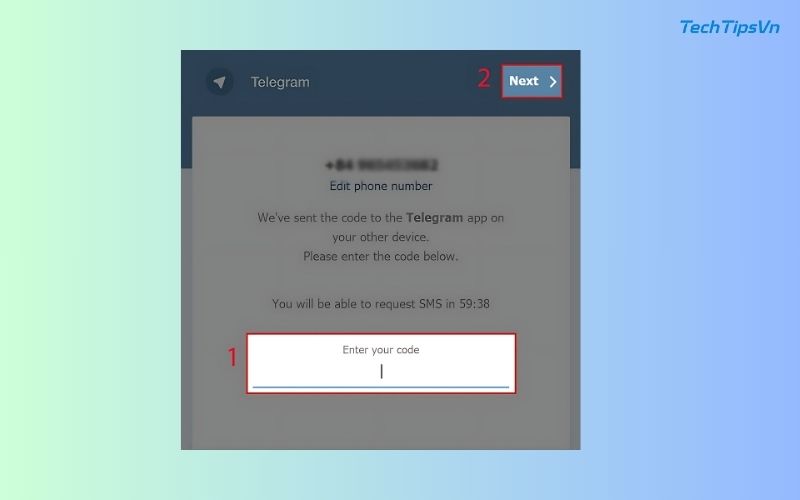 Top 4 cách kết bạn trên telegram dành cho người mới bắt đầu Nhập mã xác minh (code) được gửi đến Telegram của bạn