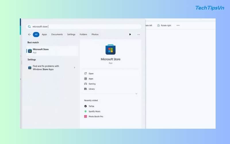 Hướng dẫn chi tiết cách tải TikTok PC nhanh, đơn giản nhất Truy cập vào ứng dụng Microsoft Store