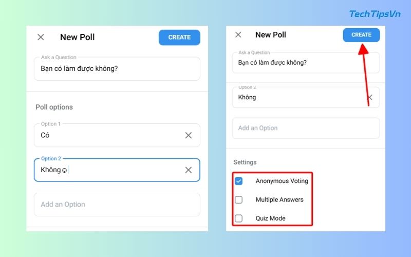 Cách tạo cuộc thăm dò ý kiến trên Telegram trên điện thoại, PC Cách tạo cuộc thăm dò ý kiến trên Telegram ở PC - Bước 2
