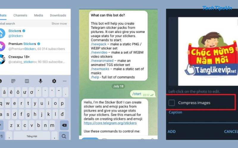 Cách tạo sticker tùy chỉnh trên Telegram chỉ với vài bước Tìm và tương tác với Sticker Bot