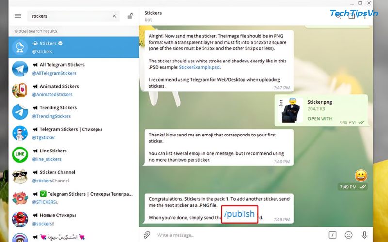 Cách tạo sticker tùy chỉnh trên Telegram chỉ với vài bước Tải lên sticker và hoàn tất