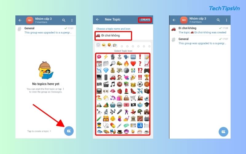 Hướng dẫn cách tạo topic trên Telegram đơn giản, siêu dễ Cách tạo topic trên Telegram ở điện thoại - Bước 1