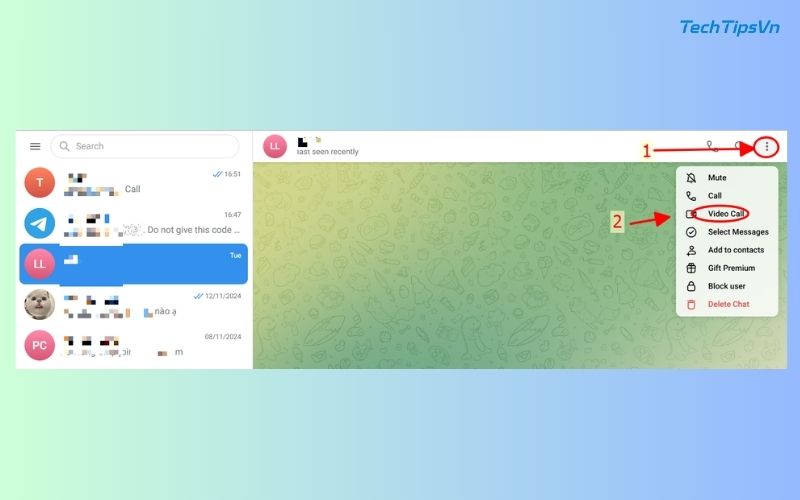 Cách thực hiện cuộc gọi video trên Telegram trên điện thoại, PC Cách thực hiện cuộc gọi video trên Telegram trên PC