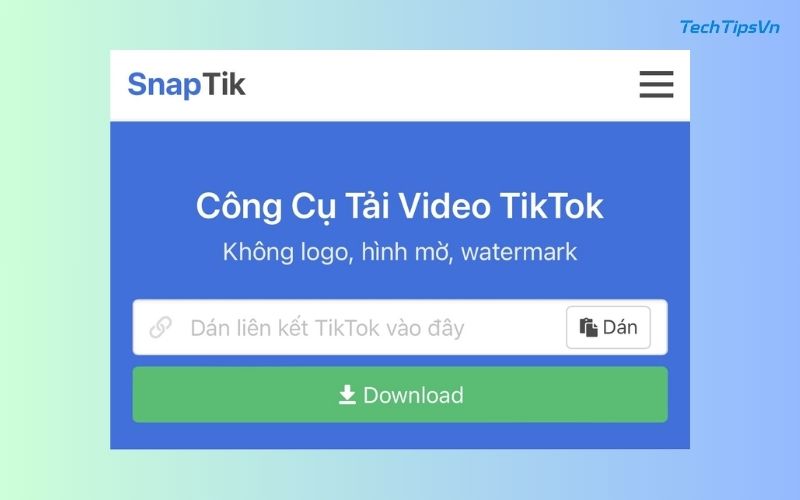 Cách xóa logo TikTok khỏi video nhanh, dễ và không mất phí Cách xóa logo TikTok bằng SnapTik trên điện thoại