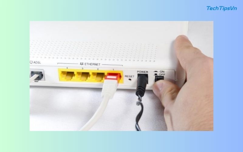 Kết nối các cổng dây cáp và khởi động modem