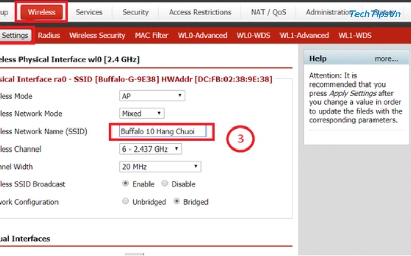 Hướng dẫn cài đặt WiFi Buffalo cho người mới bắt đầu Đặt tên cho mạng WiFi mới