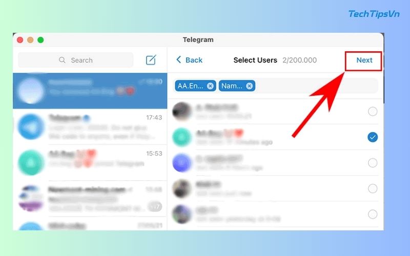 Tạo nhóm Telegram: Bước đơn giản để kết nối với mọi người Chọn các thành viên