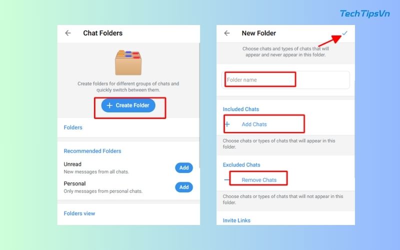 Cách tạo thư mục trò chuyện trên Telegram siêu đơn giản Cách tạo thư mục trò chuyện trên Telegram ở PC - Bước 2