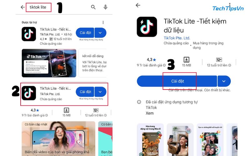 TikTok Lite: Mạng xã hội video siêu nhẹ, siêu mượt Các bước tải và cài đặt Tiktok bản Lite trên CH Play
