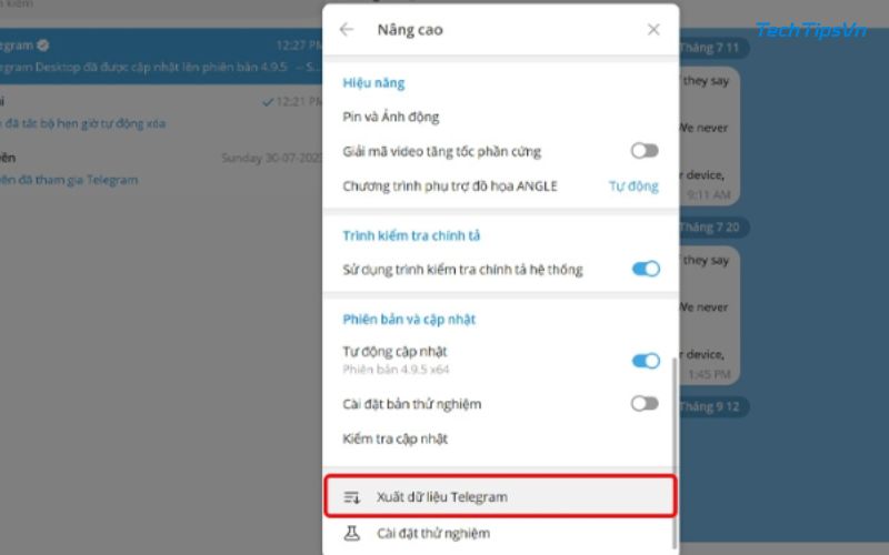 Cách xuất lịch sử trò chuyện trên Telegram dễ làm nhất Xuất dữ liệu Telegram giúp bạn lưu lại toàn bộ tin nhắn và tệp quan trọng