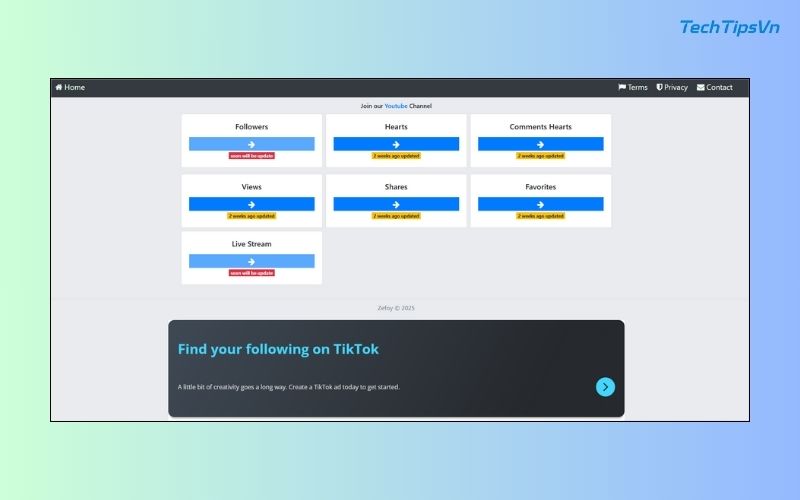 Top 7 web tăng follow TikTok miễn phí hiệu quả nhất 2025 Web tăng follow Tik Tok miễn phí