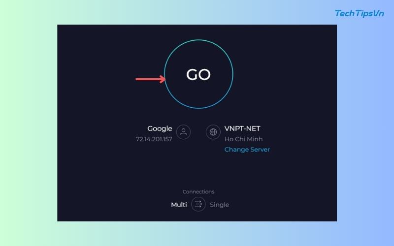 Truy cập Speedtest.net > Nhấn ‘GO’ để đo tốc độ mạng