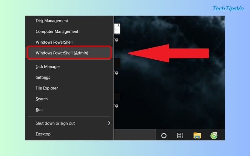 Mở PowerShell (Admin) bằng Windows + X, sau đó nhập lệnh kiểm tra tín hiệu Wi-Fi