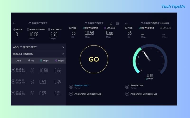 Các thông số quan trọng khi kiểm tra tốc độ WiFi: Ping, Download, Upload 
