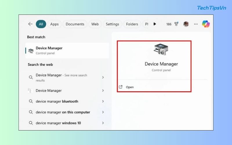 13 cách tăng tốc độ wifi cho laptop Win 11 đơn giản bạn nên thử Tìm Device Manager trên Windows và mở