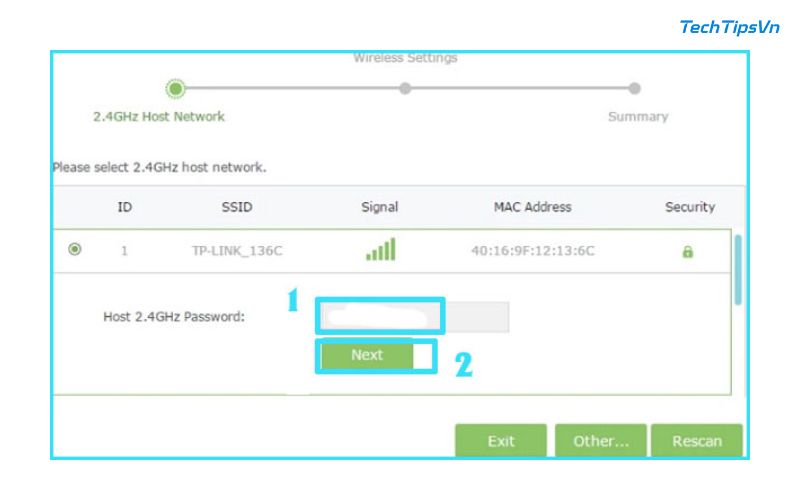 Nhập tên mạng Wifi 