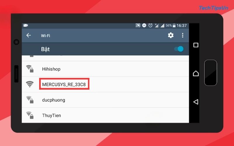 Kết nối với thiết bị kích sóng wifi