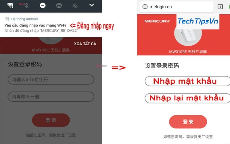 Hướng dẫn cài đặt kích Wifi Mercury 3 râu đơn giản tại nhà Bước 4: Thiết lập một mật khẩu đăng nhập