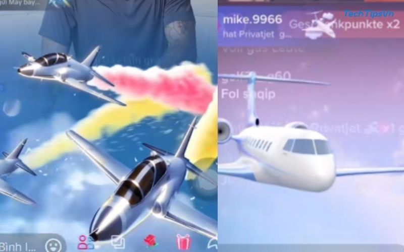 Tặng máy bay trên TikTok bao nhiêu tiền?